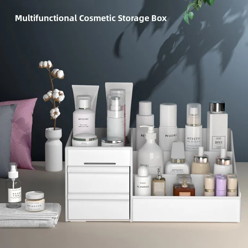 Organisateur Maquillage Tiroirs Plastique – Rangement Cosmétiques Salle de Bain Bureau Chambre