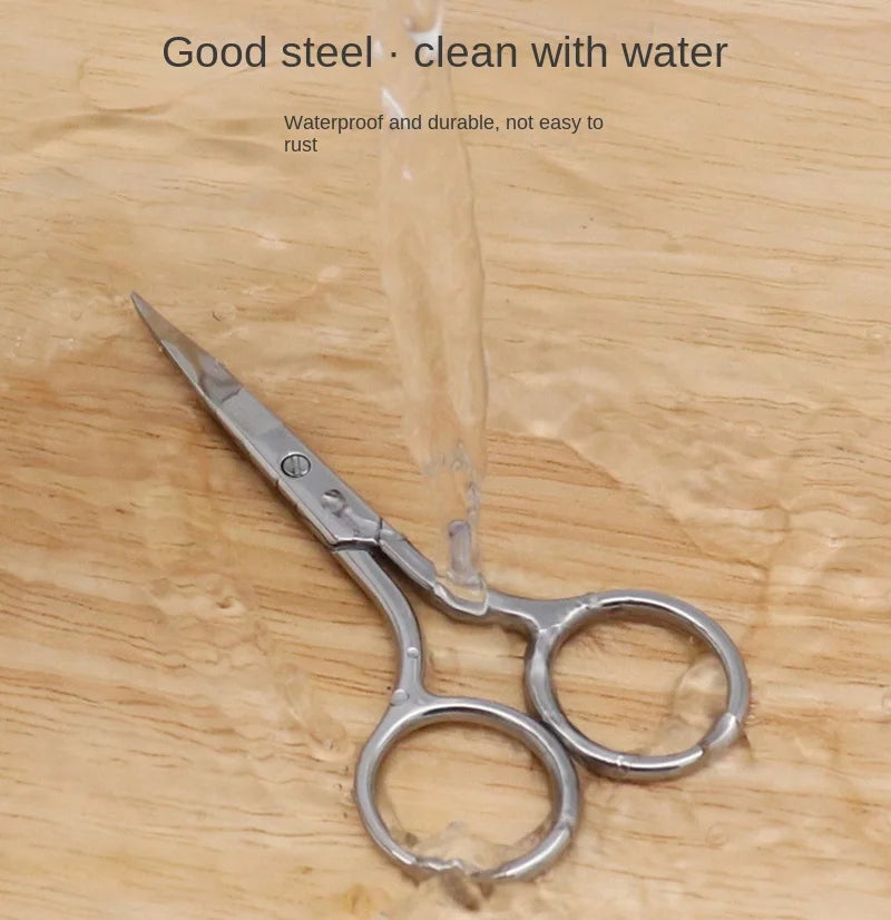 Ciseaux Maquillage Style Européen 9CM – Inox Professionnel | Sourcils, Poils de Nez & Manucure