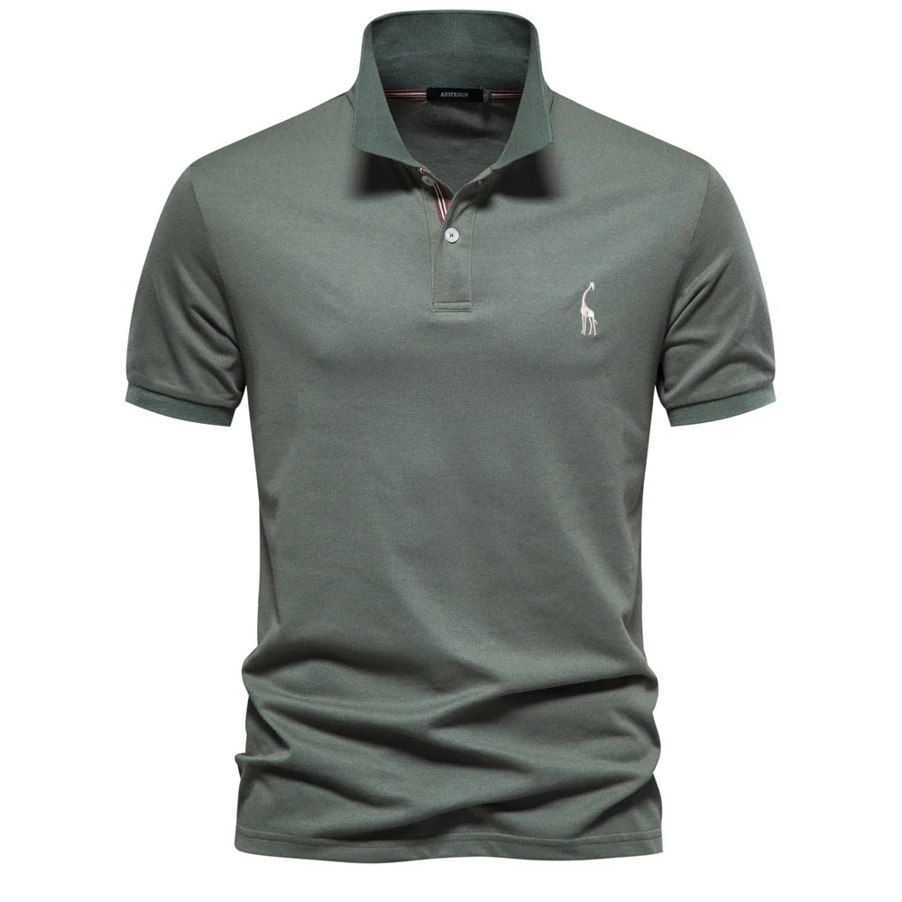 Polo Homme Coton Manches Courtes Couleur Unie Haute Qualité – Casual Élégant Été | Mode Homme Premium