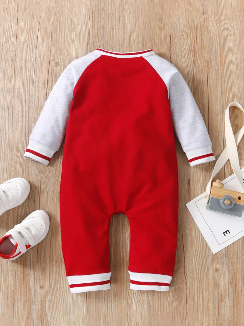 Combinaison Bébé Garçon Imprimé Lettres – Body Manches Longues Col Rond Tendance