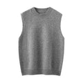 Gilet Tricoté Femme Laine Col Rond – Chaud Élégant Sans Manches Casual | Automne Hiver