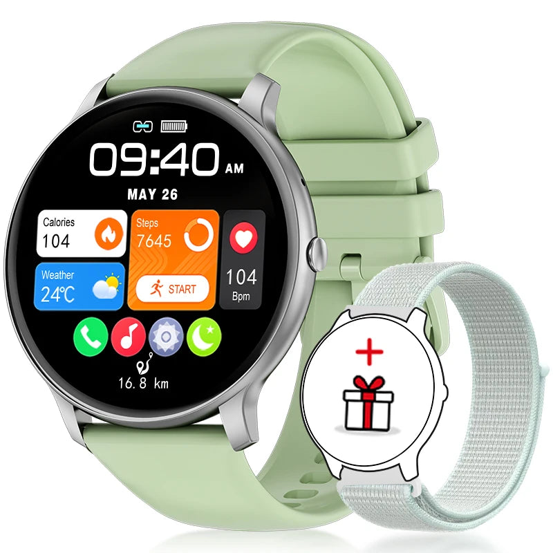 Unisex Smartwatch 1,39" Anrufe Nachrichten Sport Kalorien Wetter DIY Zifferblatt anpassbar Herren Damen Wasserdicht | Premium Multifunktions-Unisex-Smartwatch