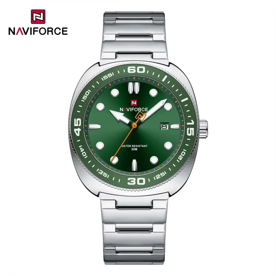 Montre Homme NAVIFORCE Sport Luxe Acier Inoxydable Quartz Date Étanche 30M – Fashion Tendance