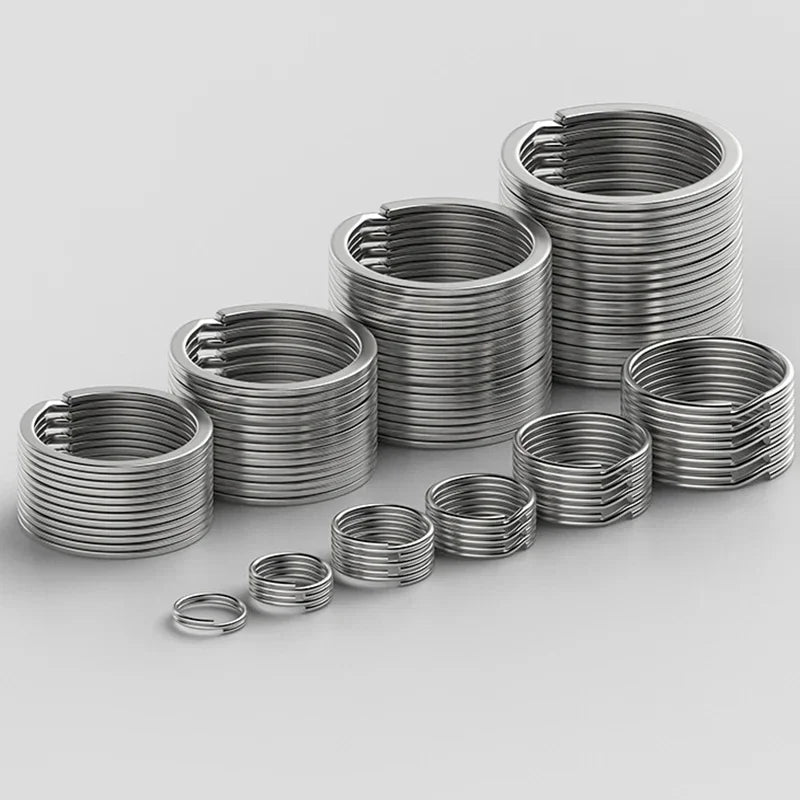 Anneaux Porte-Clés Acier Inoxydable 25/30mm — Lot 10/30 pcs DIY Bijoux Porte-Clés