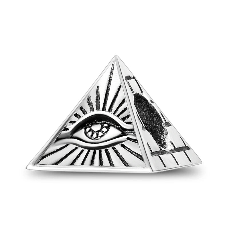 Charm Argent 925 Pendentif Croix, Ange, Pyramide & Pharaon – Breloque Spirituelle & Symbolique DIY | Compatible Bracelet Original | Bijou Personnalisé