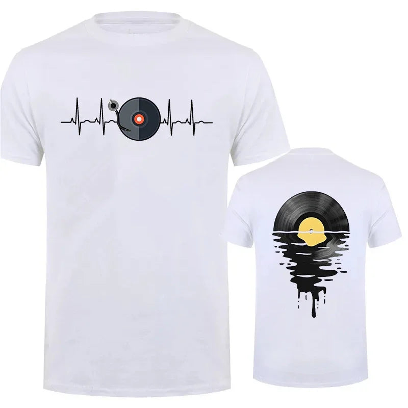 Unisex T-Shirt Musikliebhaber DJ Vinyl Plattenspieler Gedruckt Lustiges Geschenk Musik Herren Damen – Trendiges Grafik-T-Shirt | Unisex-Musikmode