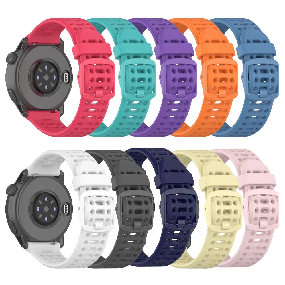 Bracelet Silicone Sport Suunto 20mm & 22mm – Compatible Race S, Vertical, Ocean, 5, 9 Peak Pro & 3 Fitness | Remplacement Premium