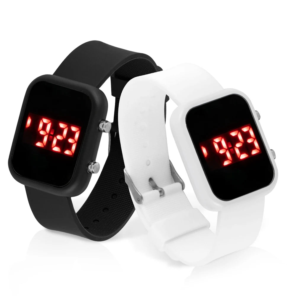 Montre LED Digital Unisexe Sport Étanche – Fashion Casual Homme Femme Ado Étudiant