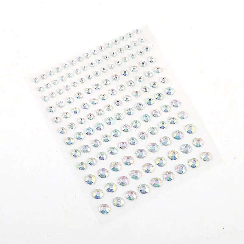 Stickers Strass Visage Jetables – Diamants Acryliques Crystal Larme & Yeux | Maquillage Scène & Festival