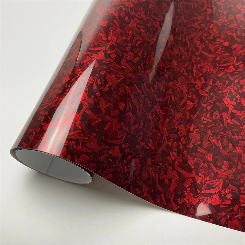 Film Vinyle Wrap Voiture Fibre de Carbone Forgée Laser Brillant Auto-Adhésif – Sticker Imperméable Décoration Intérieure | Tuning Auto
