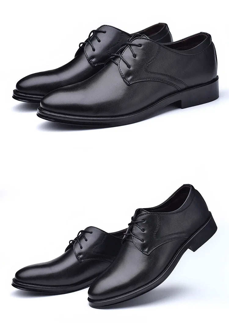 Derby Cuir Business Dress Homme 2025 – Casual Confortable Résistant Fourrure Chaussure