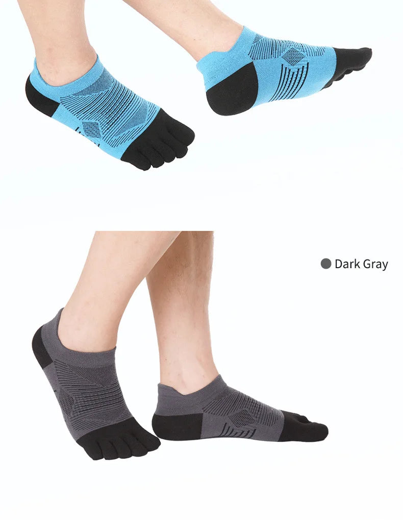 Coolmax Sport Zehensocken Herren – Atmungsaktives, feuchtigkeitsableitendes Mesh | Laufen, Wandern & Radfahren | Paar