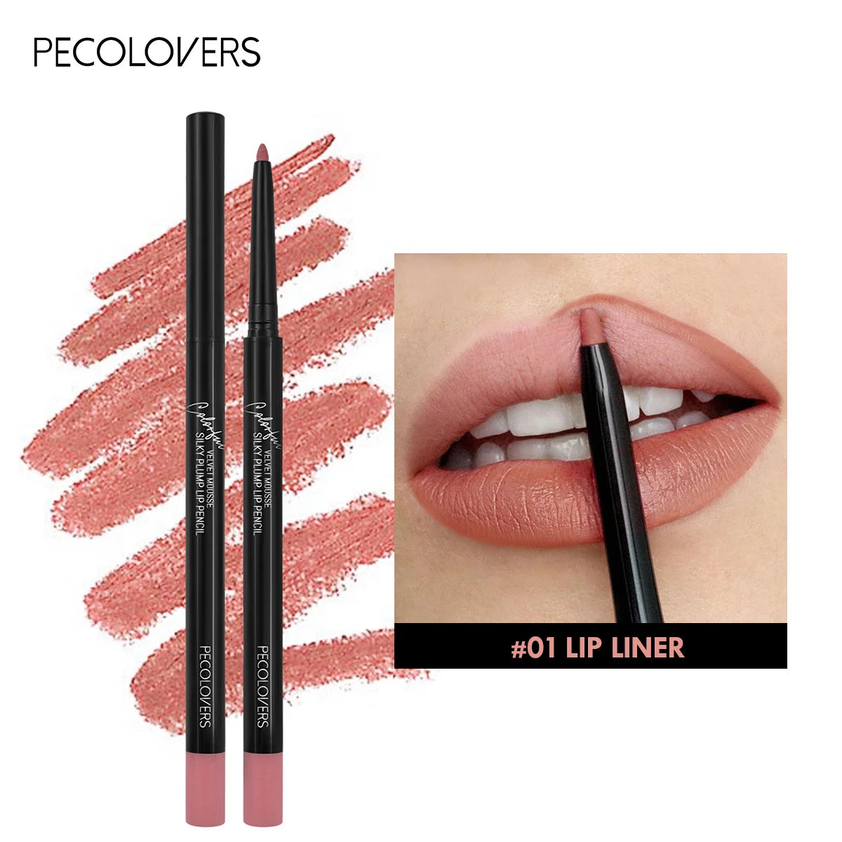 Crayon Lipliner Mat Waterproof – 12 Couleurs Longue Tenue | Contour Lèvres Hydratant