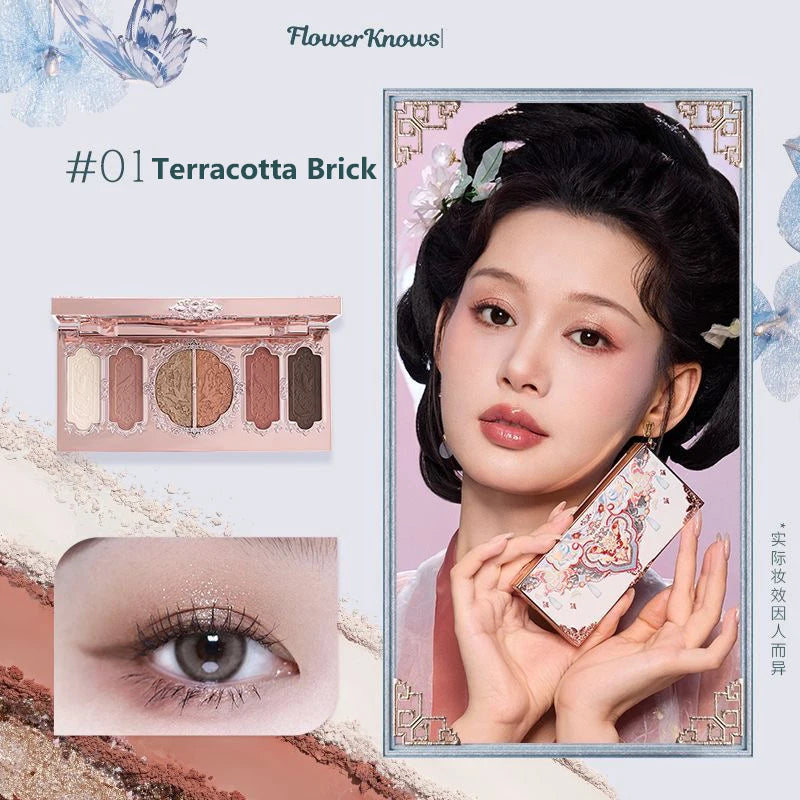 Palette Fards à Paupières Flower Knows Swan Ballet – 6 Teintes Mat, Shimmer & Nacré | Glitter