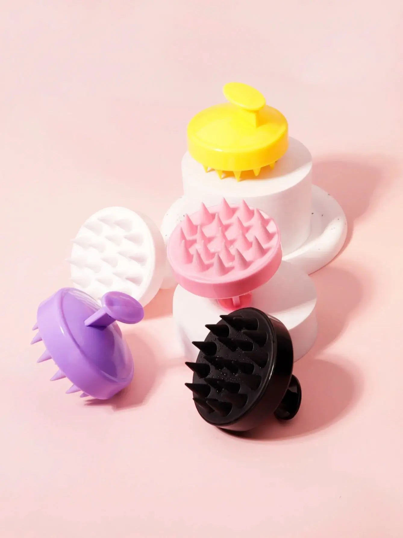 Brosse Massante Cuir Chevelu en Silicone - Anti-Pellicules & Croissance Capillaire