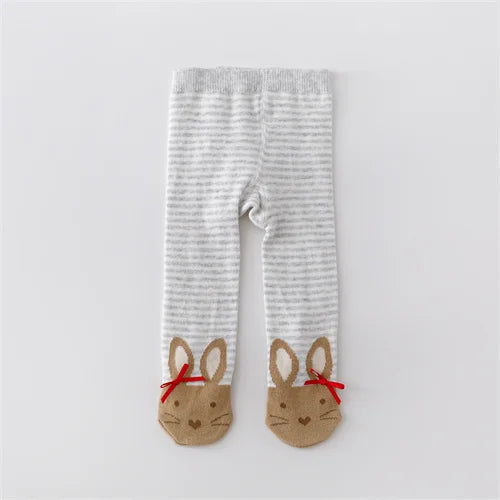 Collants Bébé Fille Coton Tricoté Imprimé – Bas Nourrisson Toddler Casual Printemps 0-12 Mois