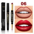 Crayon Lèvres 2-en-1 Mat – Rouge à Lèvres & Contour | Waterproof Longue Tenue