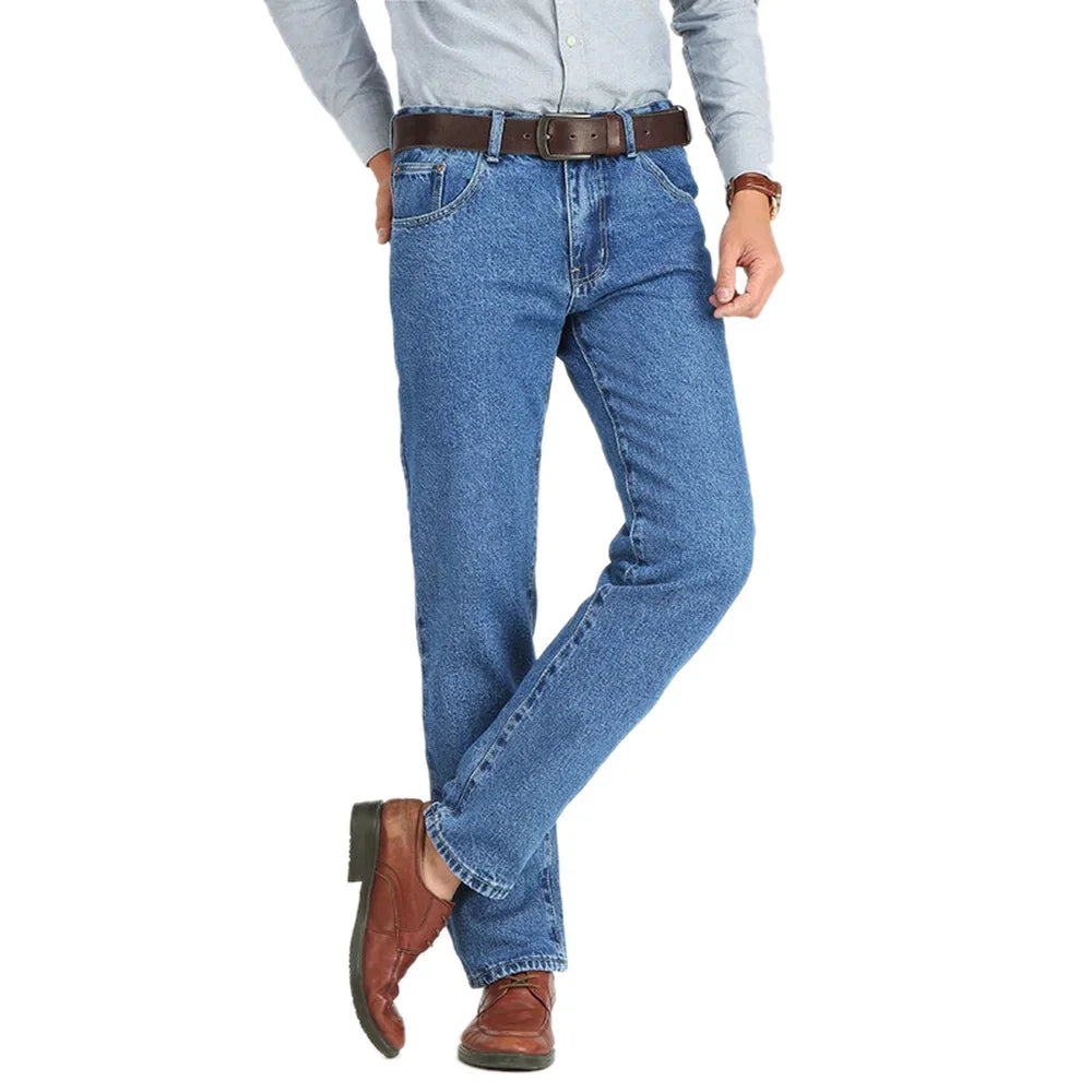 Jean Herren Business Klassisch Baumwolle Stretch Straight Slim Fit Denim Elastisch Frühling Sommer Herbst Elegante Freizeithose – Premium Vielseitige Jeans | Premium Herrenmode