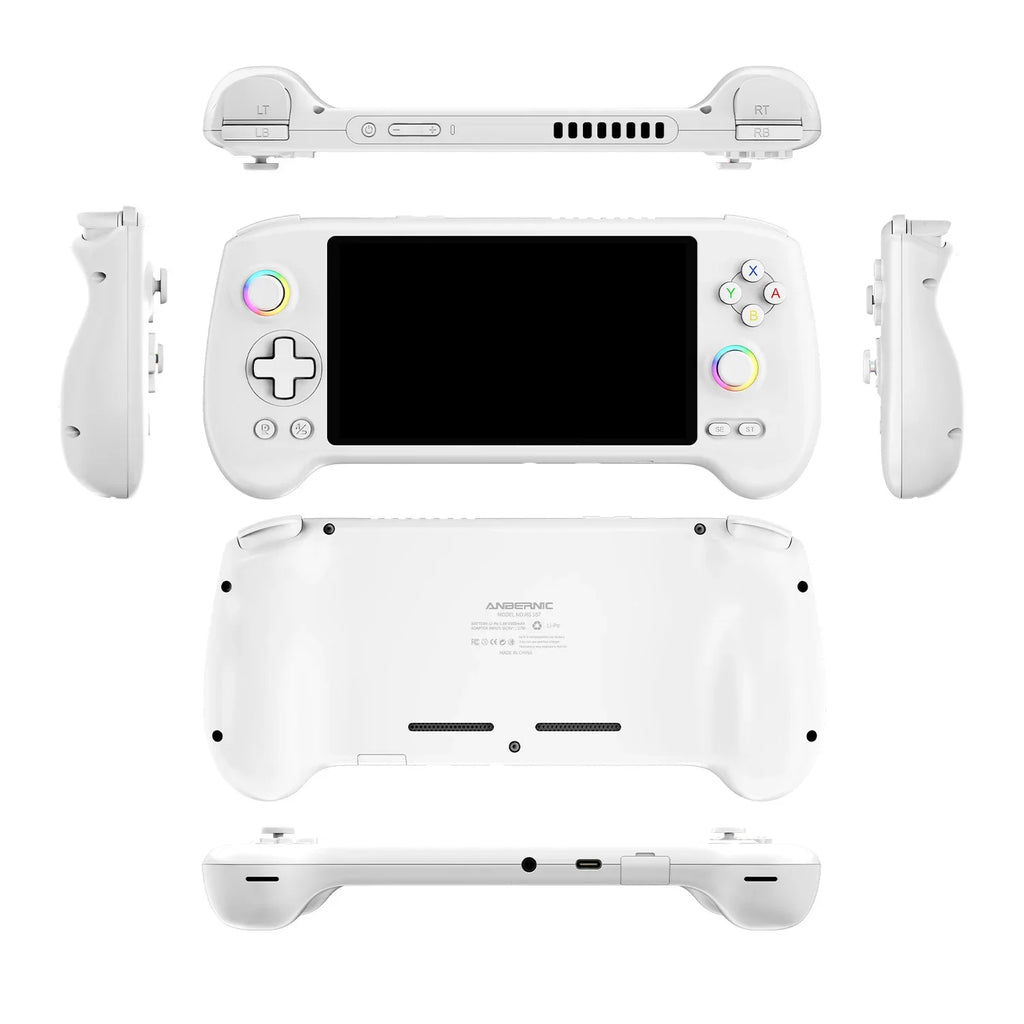 ANBERNIC RG557 Console Gaming Portable – Écran AMOLED 5.48", Android 14, Processeur Dimensity, Joystick Capacitif & Ventilation | Retrogaming Premium