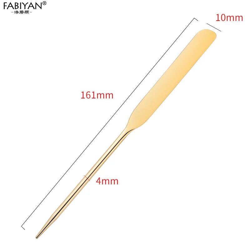 Spatule Inox Nail Art – Tige Mélangeuse Crème & Fond de Teint | Outil Mélange Maquillage & Accessoires