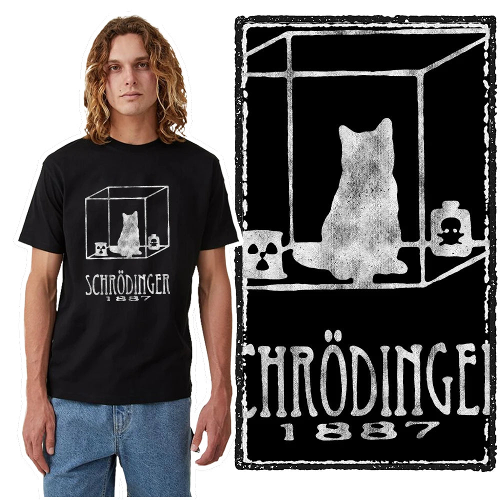 T-Shirt Homme 100% Coton Imprimé Chat Cool Loose Été Manches Courtes Col Rond Casual Tendance – Tee Graphique Félin Streetwear | Mode Homme Premium
