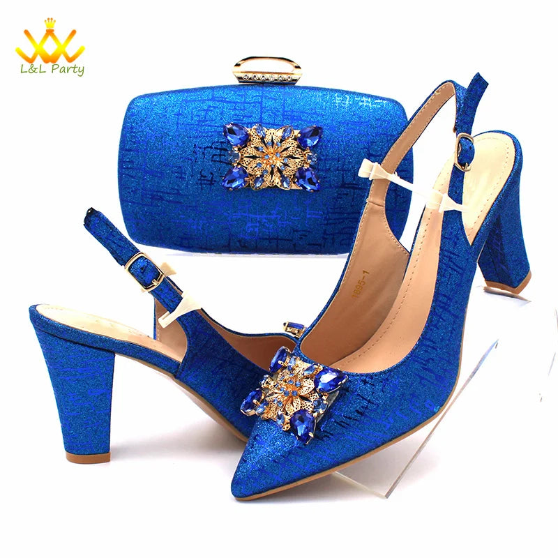 Ensemble Chaussures + Sac Italien Orange Cristal – Pumps Luxe Mariage Fête 2024