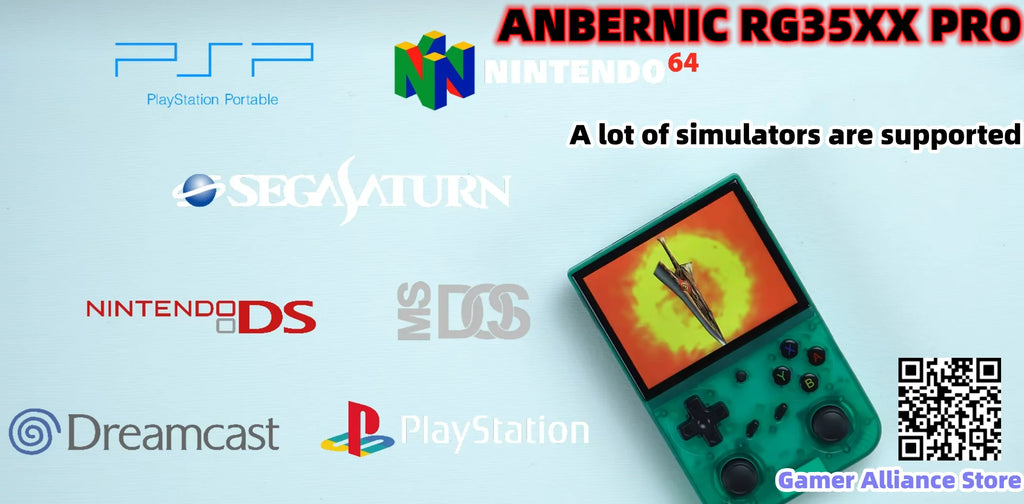ANBERNIC RG35XX Pro Console de Jeu Portable Retro – Écran IPS 3.5'' | Linux WiFi PSP Gaming
