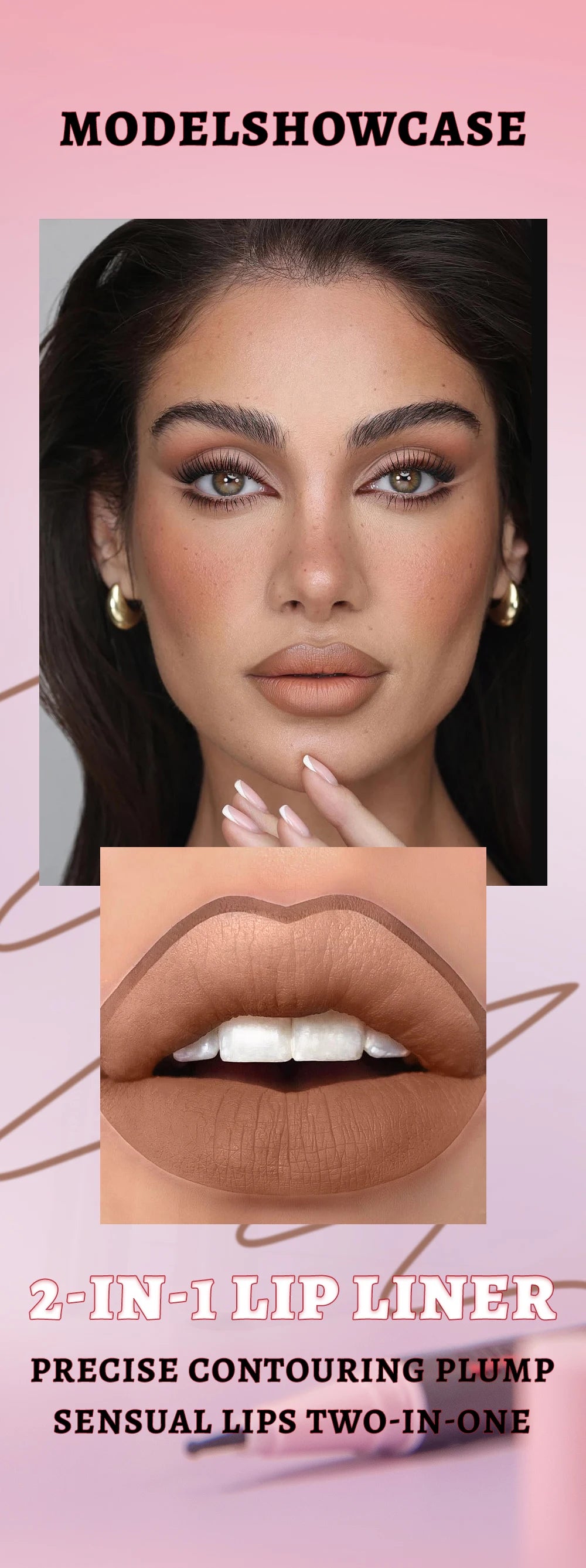 Lip Liner Liquide Mat Waterproof – Applicateur Sponge Tip Teinture | Contour Lèvres Longue Tenue