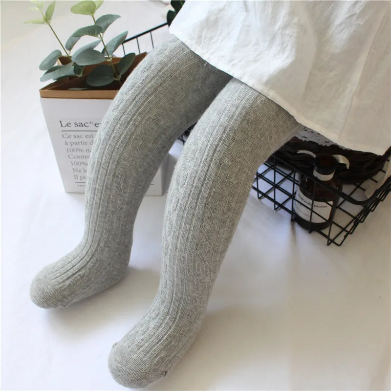 Strumpfhose Mädchen Baumwolle Netz Gestrickt Atmungsaktiv – Warme Strümpfe Frühling Herbst Winter Kleinkind 0-8 Jahre