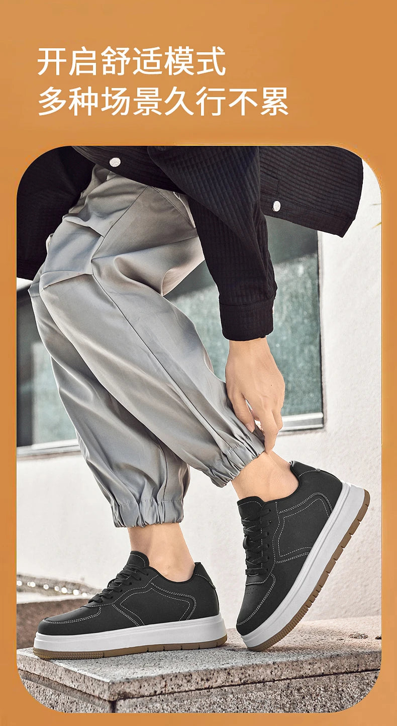 Chaussures Rehaussantes Homme 10/8/6CM Invisibles – Sport Blanches Grande Taille 37-44