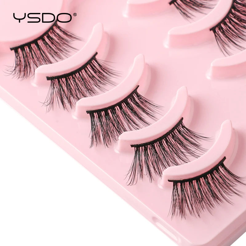 Faux Cils Mink 3D YSDO – Lot 3/5/10 Paires | Maquillage Dramatique Naturel
