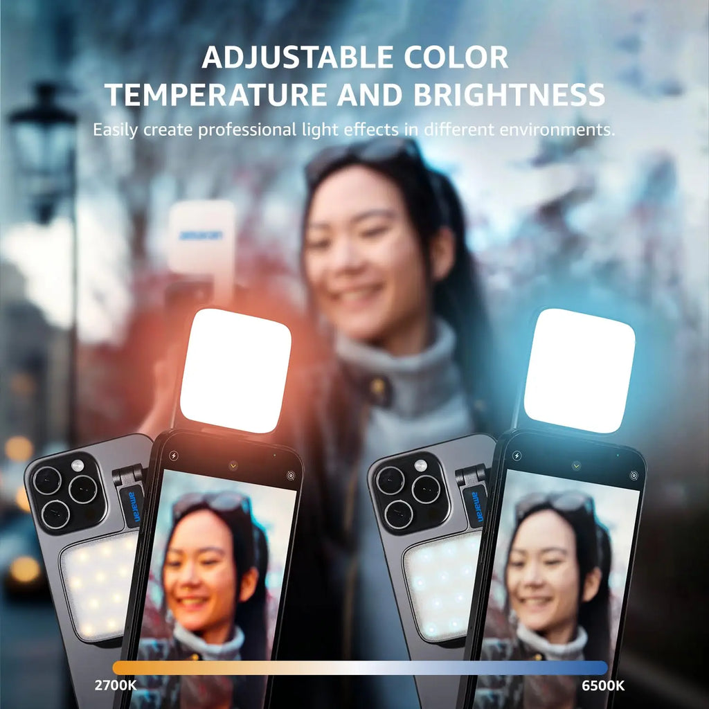 Lampe Selfie Magnétique amaran Go – Rechargeable Portable avec Miroir | Maquillage, Vidéo & TikTok