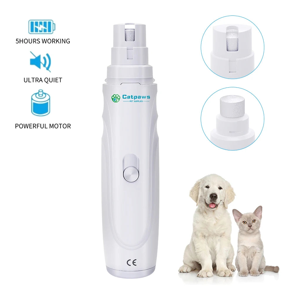 Lime À Griffes Électrique Chien & Chat USB Rechargeable – Meuleuse Silencieuse Pattes Toilettage | Outil Soin Animaux