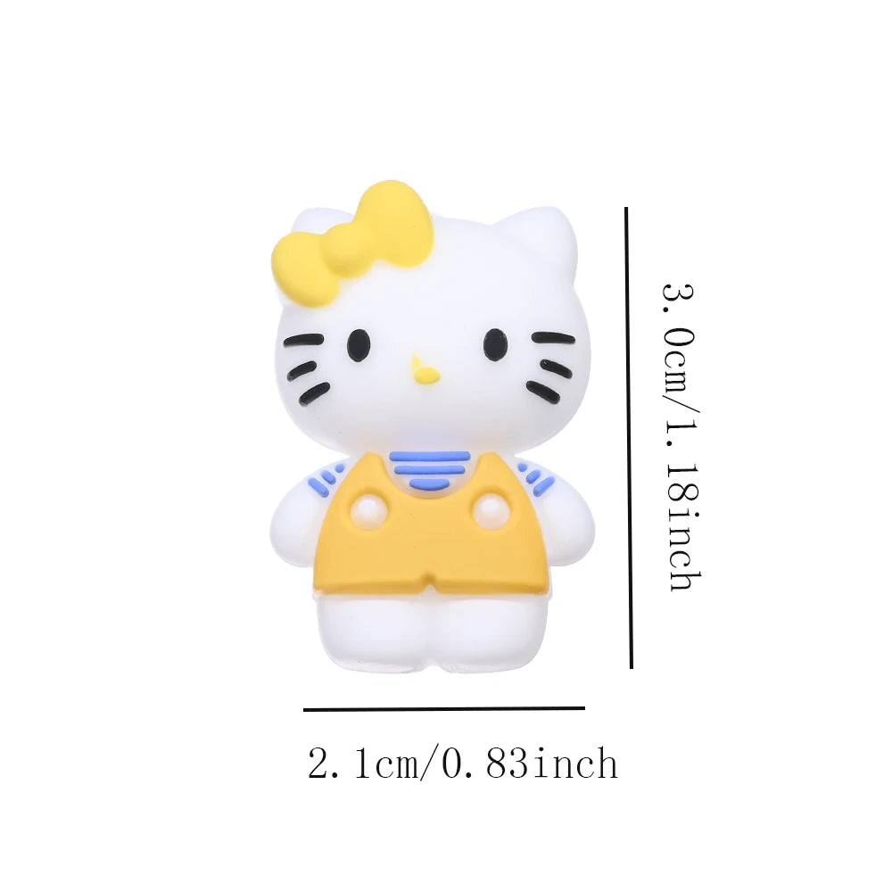 7 Perles Silicone 3D Thème Sanrio Hello Kitty – Perles Focus DIY Colliers Bracelets Attache-Tétine