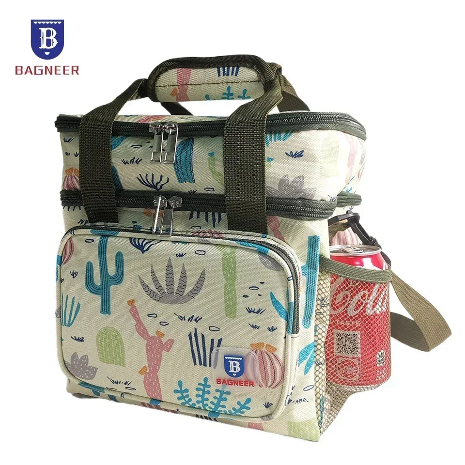 Sac Repas Isotherme – Lunch Bag Pique-Nique Camping Travail École Anti-Fuite Bandoulière
