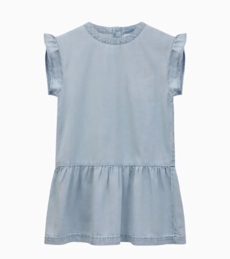 Robe Princesse Fille Été – Robe Enfant Florale Élégante 1-12 Ans Coton Polyester