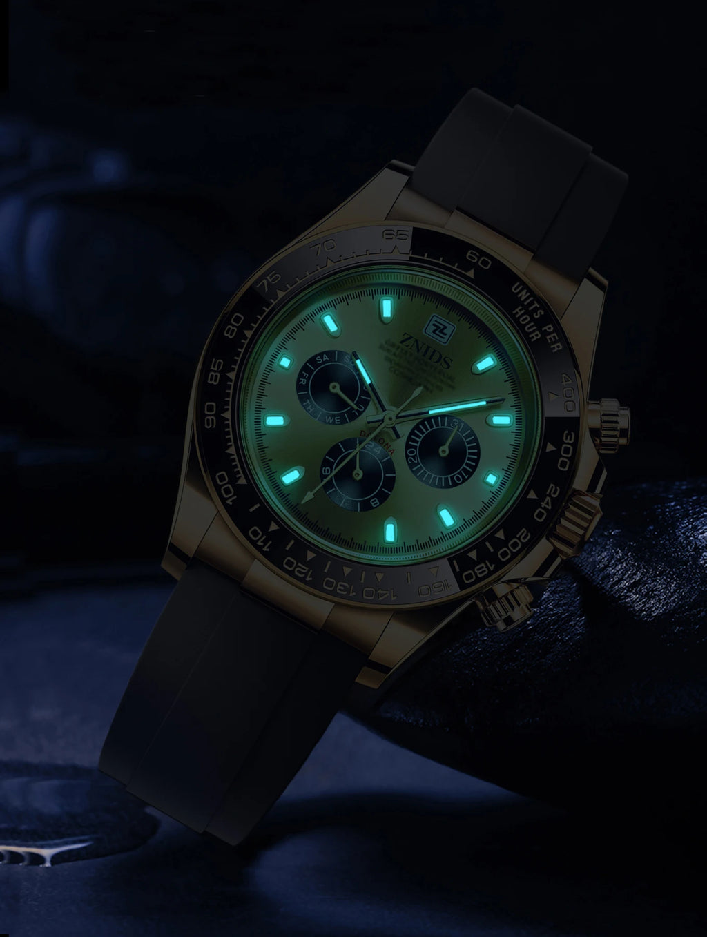 Montre Homme Luxe Légère Quartz Bracelet Silicone – Étanche Multifonction Business & Quotidien