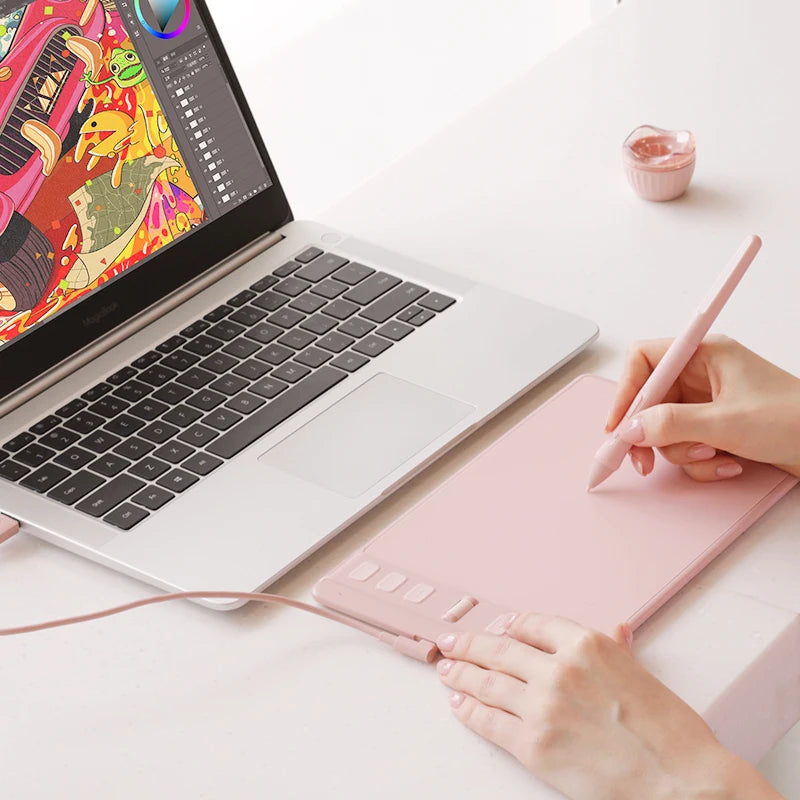 Huion Inspiroy 2S H641P Tablette Graphique 6.3x3.9'' – Stylet Numérique 6 Touches Express | Android, Mac, Windows