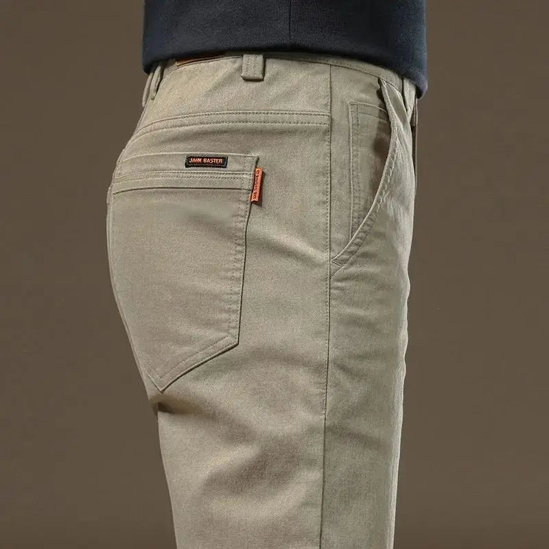 Pantalon Homme Coton Léger Été – Slim Droit Élastique Business Casual Polyvalent | Mode Homme Premium