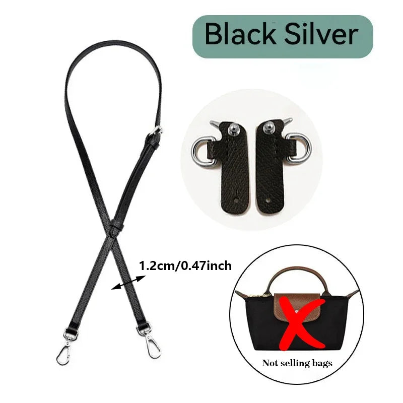 Bandoulière Remplacement Cuir Véritable – Sangle Sac Crossbody Compatible Longchamp Sans Perforation