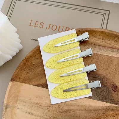 Pinces Cheveux Sans Pli Lot 4 Pcs – Barrettes No Crease Curl Clip | Coiffure Frange & Styling
