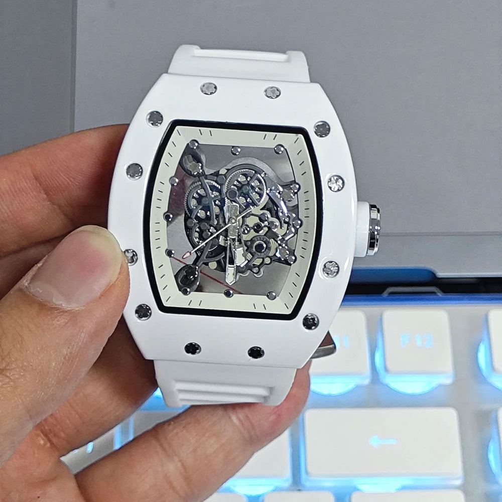 Montre Homme Luxe Mécanique Automatique Transparente – Étanche Fashion Tendance 2025