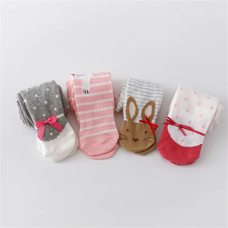 Collants Bébé Fille Coton Tricoté Imprimé – Bas Nourrisson Toddler Casual Printemps 0-12 Mois