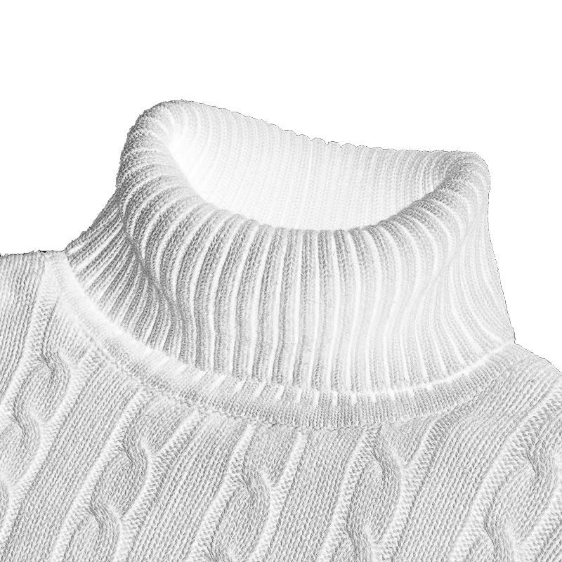 Pull Col Roulé Homme Casual Tricoté Laine Chaud Confortable Jumper Rollneck Hiver Tendance Élégant – Sweater Col Montant Premium Doux | Mode Homme Hiver Premium