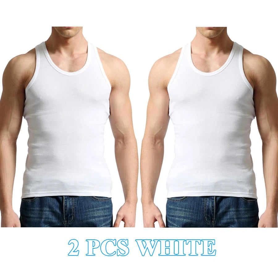 Débardeur Homme 100% Coton Uni Slim Respirant Sans Manches – Casual Gym Running Confortable Sous-Vêtement Cadeau | Mode Homme Sport