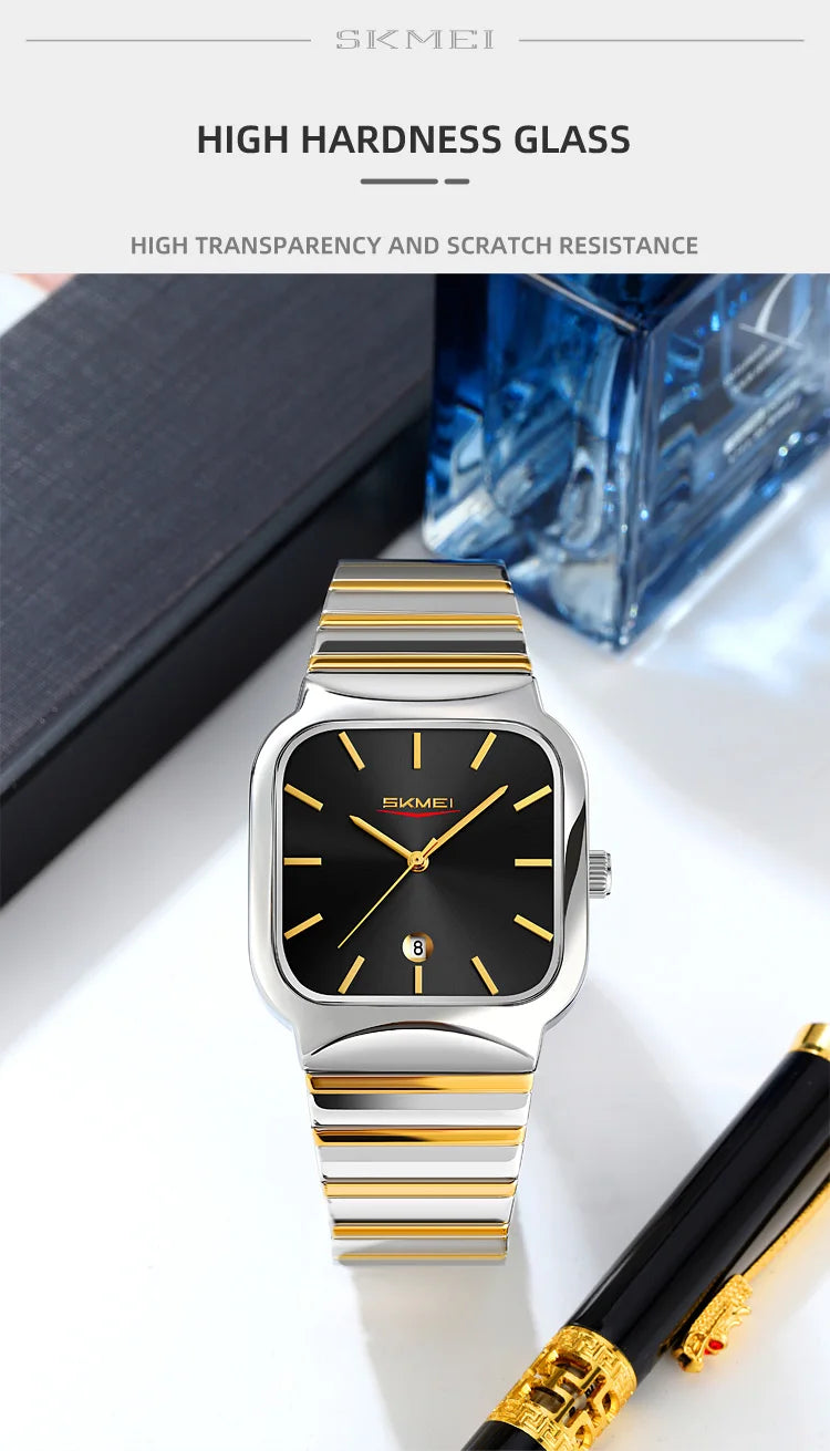 Montre Unisexe SKMEI Luxe Quartz Bracelet Acier – Analogique Date Étanche Fashion