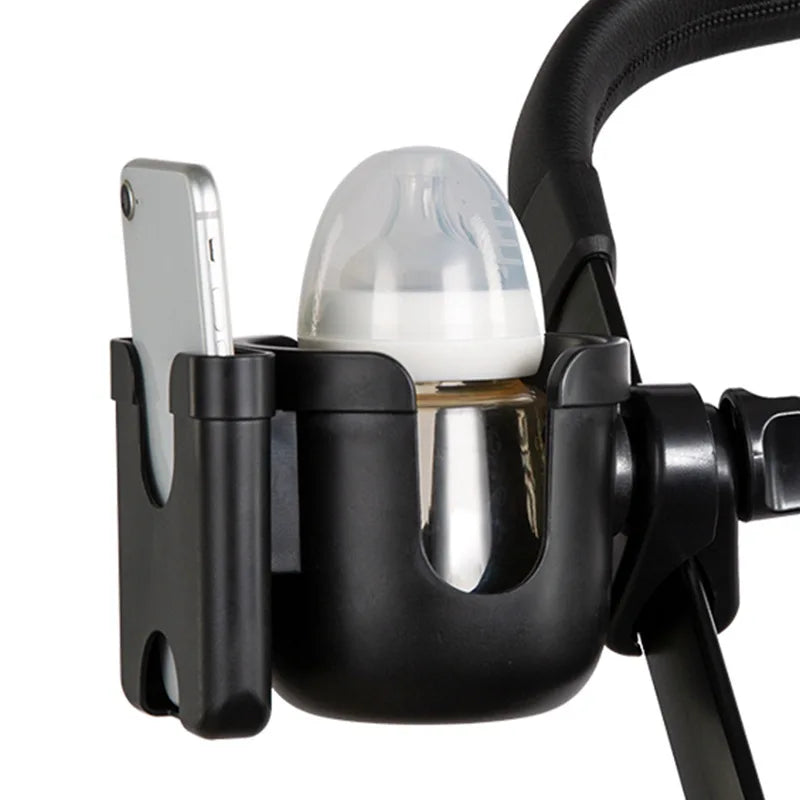 Porte-Gobelet Universel Poussette Bébé – Support Bouteille Café Téléphone Tricycle Fauteuil Roulant
