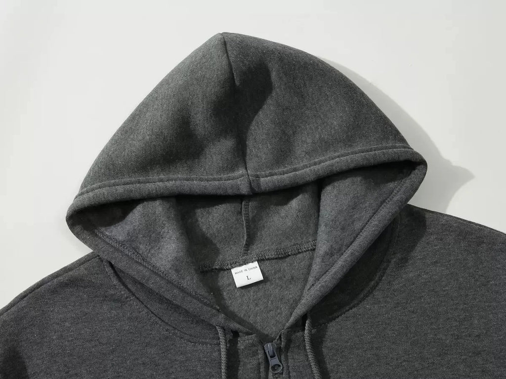 Hoodie Zippé Homme Y2K Imprimé Graphic Hip-Hop Gothique Chaud Automne Hiver | Sweatshirt Y2K Gothique Premium