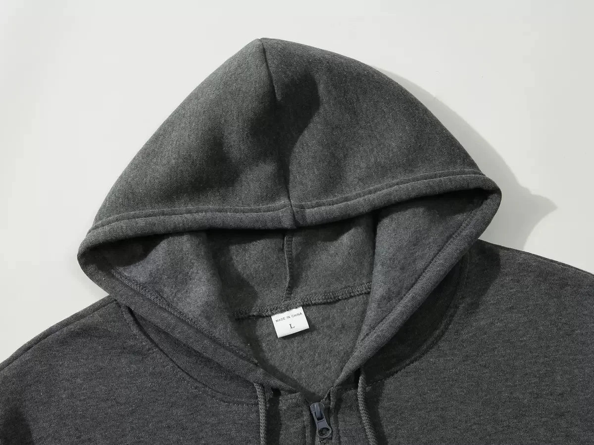 Hoodie Zippé Homme Y2K Imprimé Graphic Hip-Hop Gothique Chaud Automne Hiver | Sweatshirt Y2K Gothique Premium