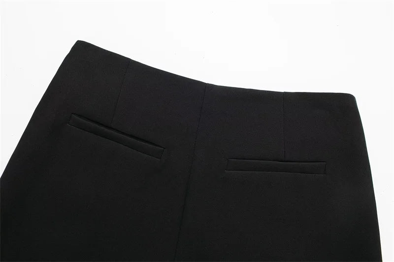 Damen-Skort asymmetrisch mit hoher Taille – Minirock-Shorts Rosa & Schwarz Fashion Casual | Sommer 2025